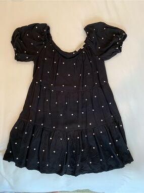Black Polka Dot Tiered Dress - Loft